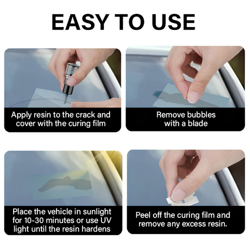 Oaklora GlassFix — Windshield Chip & Crack Repair Kit